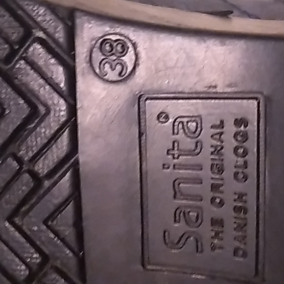 NIB Womens Sanita Signature leather metallic blue nursing shoes clogs size 38☄️ - Picture 10 of 11